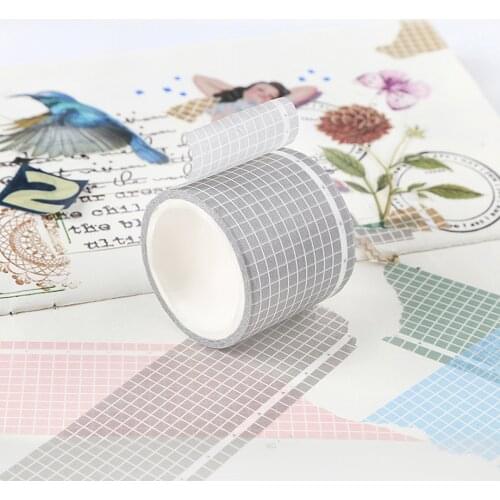 3.5cm x 5M basic grid paper washi tape, notebook diary planner diy scrapbooking sticker tape decorative masking tape