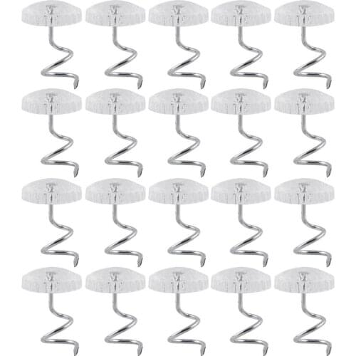 JFBL Hot Upholstery Twist Pins, Clear Heads Bed Skirt Pins for Sofa Covers Slipcovers Arm Armrest Covers(20 / Box)