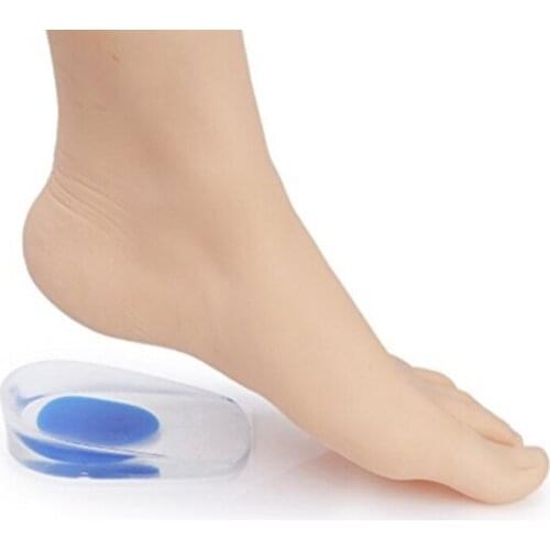 Heel Support Pad Cup Gel Silicone Insole Plantar Fasciiti Shock Cushion Orthotic 1 x Pair