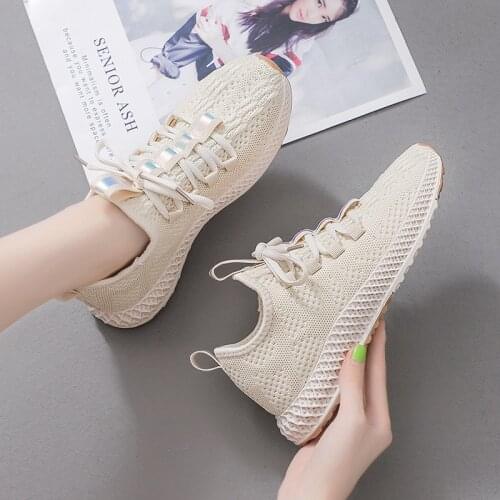 Women Sneakers Mesh Light Breathable Running Shoes Female Comfortable Sports Shoes Fashion Female Lace Up Non Fitness Shoes