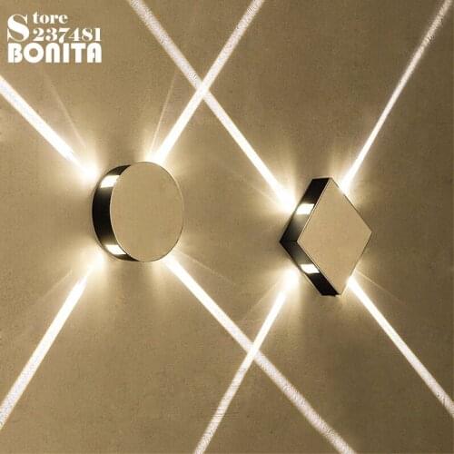 KTV Corridor wall lights for home Square round LED aluminum wall lamp indoor Decoration Modern LED Cross starlight sconces ligh