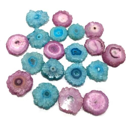 Natural Stone Slice Pendant Irregular Shape Pendants for Jewelry Making DIY Necklace Accessories Size 20x25mm