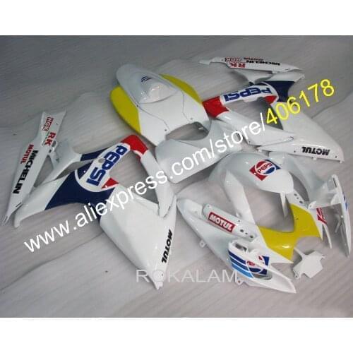 Injection Mold For Suzuki 2006 2007 GSXR 600 750 K6 GSXR600 GSXR750 06 07 White OEM Fairing Kit (Injection Molding)