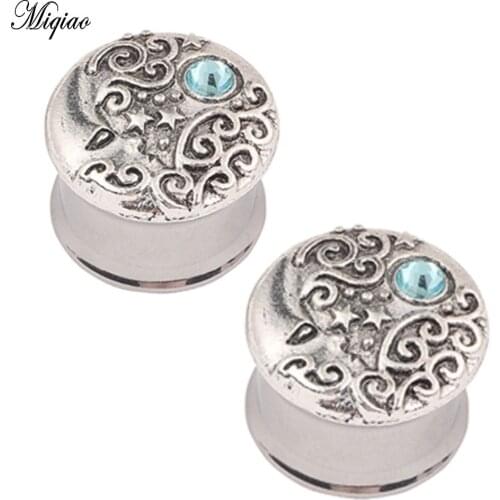 Miqiao 2pcs Popular New Styles of Stainless Steel Ears with 5mm-16mm Exquisite Piercing Jewelry