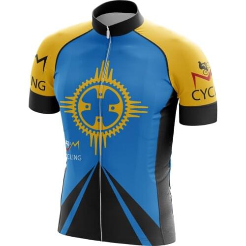 HIRBGOD 2020 Men Short Sleeve Cycling Jersey New Mexico Summer Road Bike Shirt Breathable Lightweight Bicycle Clothes,TYZ376-01