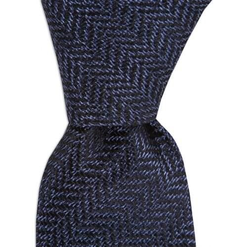 Mens Classic Silk Mixed Wool Necktie Made in Italy 8 Cm Width 145 Cm Length