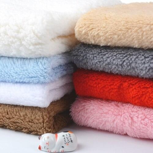 160cm Width Soft Solid Pink Lamb Velvet Fabric For Clothing Jackets, Black, White, Gray, Blue, Red, Khaki, By The Meter