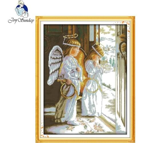Joy Sunday The angels will also need comfort Cross stitch New style needlework kit for embroidery Home decoration Cross-stitch