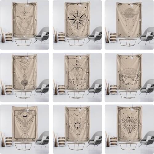 Sun Moon Tarot Tapestry Wall Hanging Bohemian Hippie Witchcraft Mandala Room Bedroom Home Wall Decor