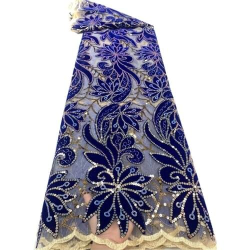 Nigerian Lace Fabric 2021 High Quality African Lace Fabric Velvet Sequins French Tulle Lace Fabric Wedding Dress Sewing z20-60