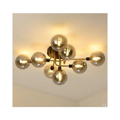 Nordic all-copper chandelier post-modern creative personality art living room bedroom designer with chandelier led