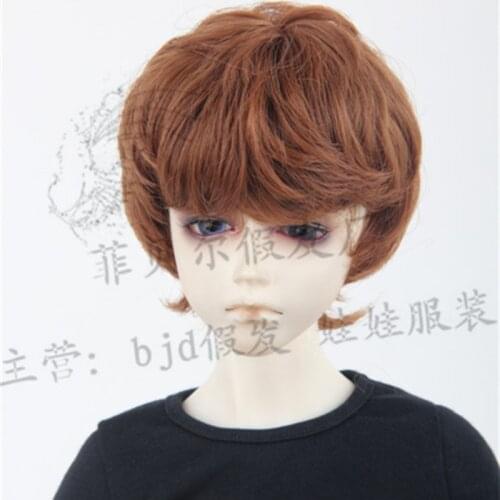 BJD / SD doll wig short hair slightly curled short 1/3 1/4 1/6 handsome male baby wig hair men