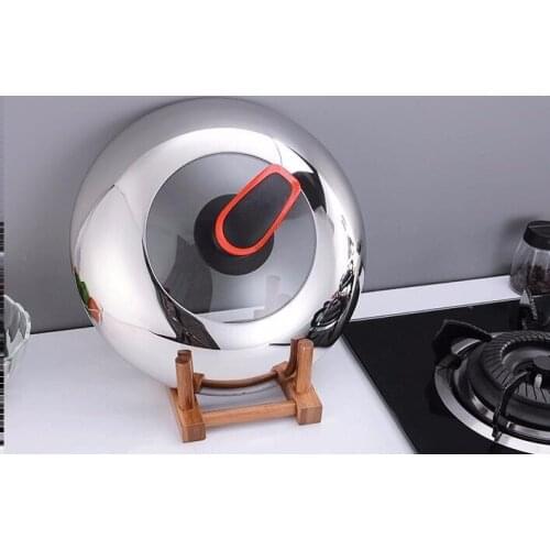 Frying soup steamer stainless steel glass pot lid visual pan heightening vertical arch round chef non stick cover kitchen tool