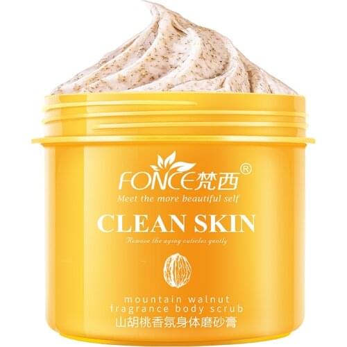 Fonce Hickory Fragrance Body Scrubs 250g Peeling cream Shea Butter Rejuvenation Body Exfoliating Improves Peripheral Keratosis