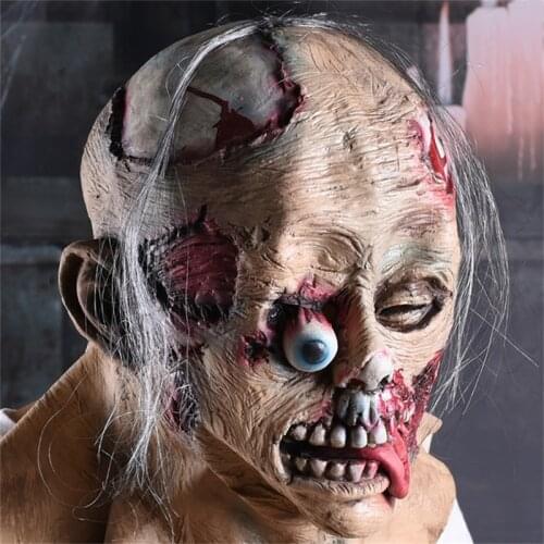 Cosplay Party Scary Mask Scab Frighten Halloween Mask Rotten Zombie Mask Masquerade Creepy Halloween Decoration Props Headgear