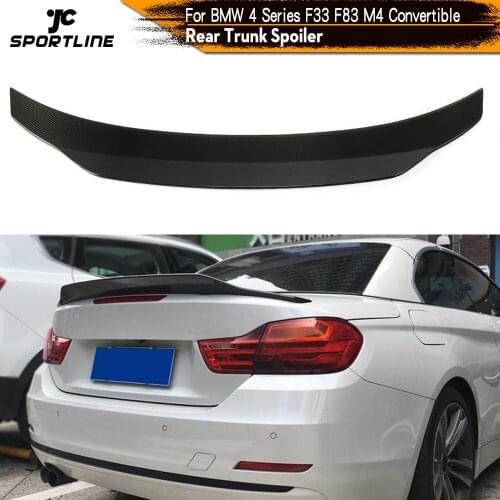 Carbon Fiber Rear Trunk Spoiler for BMW F33 F83 M4 Convertible 2014 - 2018 Rear Wing Spoiler Boot Lid