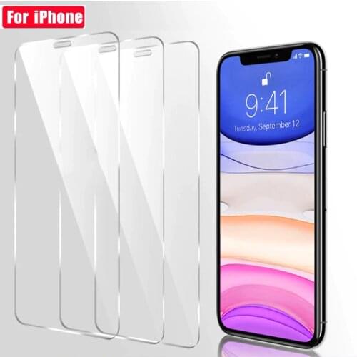 3 Pcs For Apple iPhone 13 12 mini 11 pro max Tempered Glass Screen Protector Film On iPfone ifone 13 12 11 HD Protective Glass