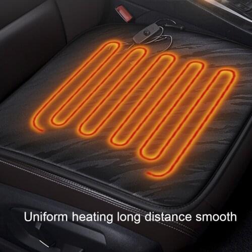1Pcs 12V Electric Heated Car Seat Pads Winter Household Cushion Cardriver Heated Seat Cushion Office Heating Small Square Pad