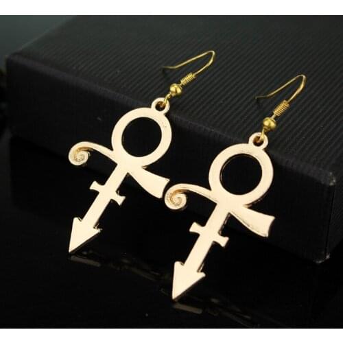 10 pairs Prince RIP Memorial Symbol Love Ear Charms Pendants Drop Earrings Party Prom Earrings