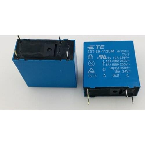 10PCS/Lot Power Relay SDT-SH-112DM 124DM 4PIN 10A 250VAC