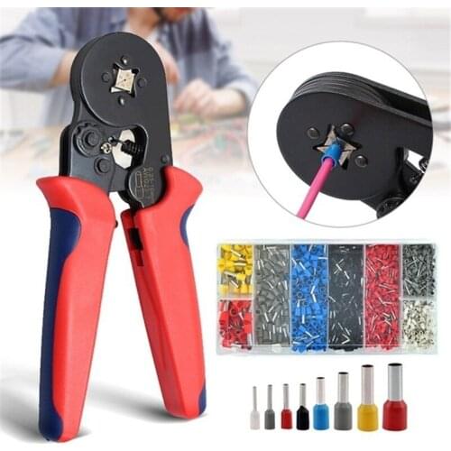 1200pcs Wire Copper Crimp Connector Insulated Cord Pin End Terminal Ferrules Kit Set Tubular Crimping Connectors Plier Assorted