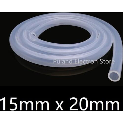 15x20 Silicone Tubing ID 15mm OD 20mm Food Grade Flexible Drink Tubing Pipe Temperature Resistance Nontoxic Transparent