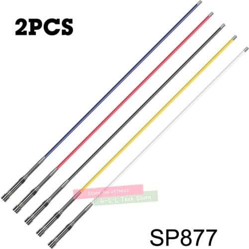 2PCS High Power Glass Reinforced Plastic Car Walkie Talkie Antenna Dual Band 144/430MHz Antenna UV High Gain Bus Antenna For TYT