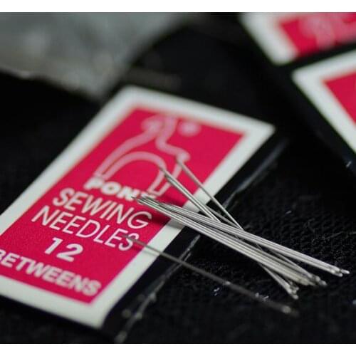 25pcs/lot 22mm very small needle #12 PONY sewing Needles for 100% real silk thread embroidery Tool DIY needlework