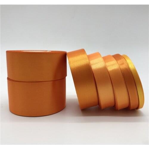 25yards/Roll (6mm-50mm) Orange Silk Satin Ribbon Polyester Ribbon Bow Craft Decor Wedding Christmas Party Decoration