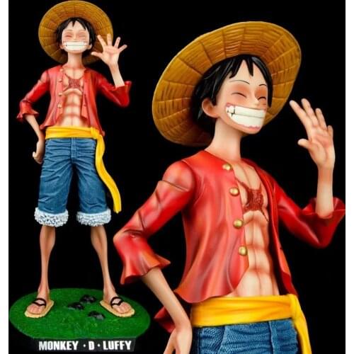 43cm One Piece Anime Figure Monkey D Luffy Figure Influencer Smile Luffy 1/4 PVC Action Figure Collectible Model Doll Toys