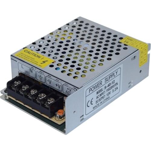 50pcs DC 12V 3.2A 40W Lighting Transformer , 110V 220V AC100-220V LED Driver Power Adapter for LED strip 3528 5050 power supply