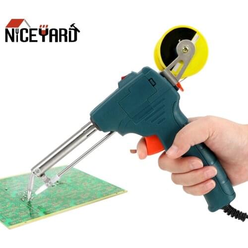 NICEYARD 60W Automatic Send Tin Gun Handheld Electric Soldering Iron Tin Soldering Iron 110V/220V EU/US Plug Pump Welding Tool