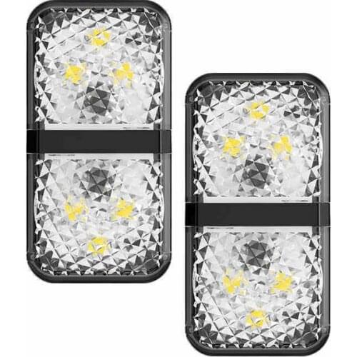 2pcs 6 LEDs Car Openning Door Warning Light Safety Anti-collision Emergency Alarm Lamp Car Indicator Flash Signal Lights