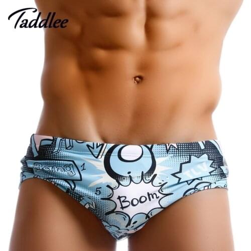 Taddlee Brand Sexy Men Swimsuits Brief Swimwear Bikini Low Rise Summer Mens Swimming Boxer Trunks Surf Board Bathing Suits Gay