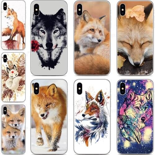Art Fox Phone Case For Huawei Nova 5 6 SE 7i Y7P 4e Y5 Y6 Honor 20 9X 8S Mate 30 P40 Plus P30 Pro Lite E P Smart 2019 Cover