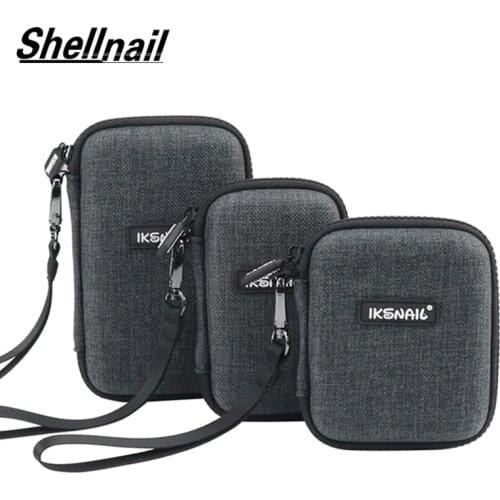 Shellnail 3 Size External Storage Hard Case HDD SSD Bag For 2.5 Hard Drive Power Bank USB Cable Charger Power Bank Earphone Case