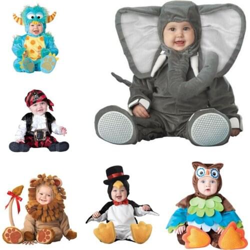Baby Boy Girls Animal Cosplay Rompers Toddler Carnival Halloween Outfits Boys Shape Costume For Girls Jumpsuits Infant Clothes