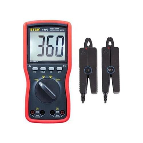 ETCR4100 Double Clamp Digital Three Phase Sequence Meter Tester