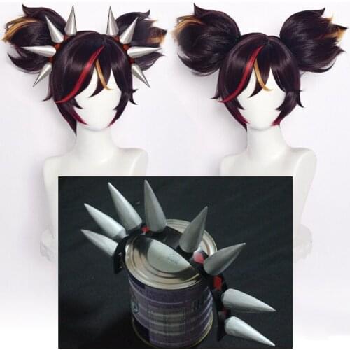 Genshin Impact Xinyan wig Cosplay Headwear Hair Band Anime Hair Clip Hairpin Halloween Costume Accessory Prop wig Headwear