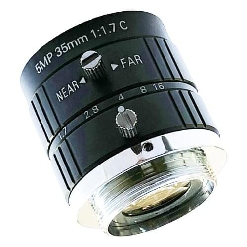 HD 10MP CCTV Camera Lens 35mm 10Megalpixel C Mount Manual Iris Focus F1.7 Aperture 1" Security Camera Industrial Lens