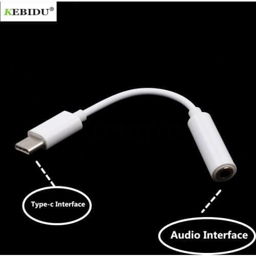 KEBIDU Usb 3.1 Type-C To 3.5mm Cable Adapter Type C USB-C Male To 3.5 AUX Audio Female Jack For Letv LeEco Le2 Max2 Le
