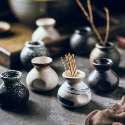 Ceramic Toothpick Holder Japanese Tableware Set Matching Porcelain Retro Style Hotel Restaurant with Creative Toothpick