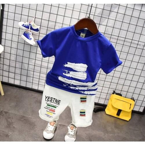 Summer Baby Clothing Set For Boys Tracksuit Kids Clothes T-shirt + Short 2PCS Set Baby Sport Suit 2-6Years