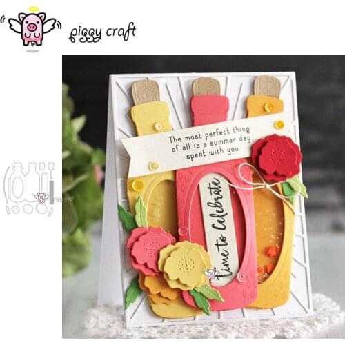 Piggy Craft metal cutting dies cut die mold Message in a Bottle Card Scrapbook paper craft knife mould blade punch stencils dies