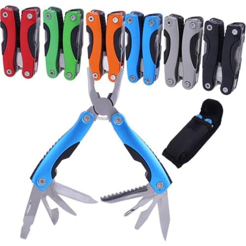 Mini Portable Folding Pliers Multi Plier Wire Cutter Clamp Cable Stripper Outdoor Camping Folding Knife Pliers Saw Hand Tool Kit