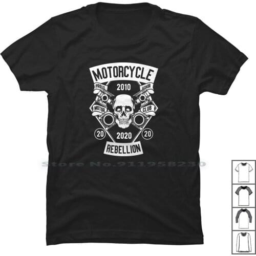Motorcycle Rebellion T Shirt 100% Cotton Motorcycle Rebellion Cartoon Rebel Movie Motor Comic Cycle Tage Lion Game Elli