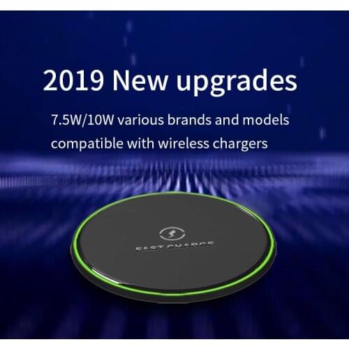 10W Circular Table Wireless Charger For Iphone 12 Samsung Smartphone Fast Charging Stable Power Desktop Charge Station