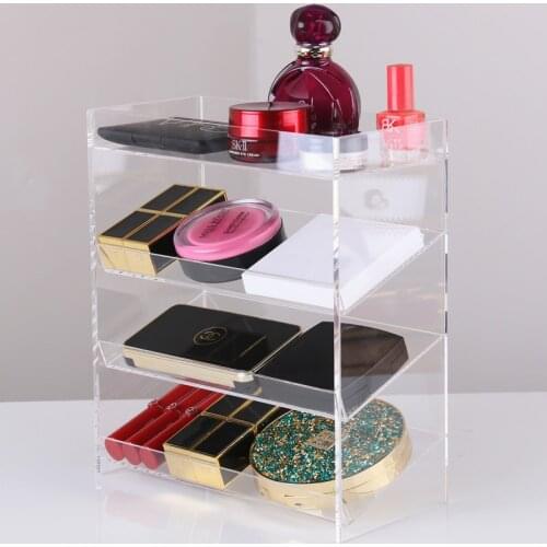 Delicate Fashion Makeup Organizer Storage Box Jewelry Container Organizer for Cosmetic Perfume Storage Box Case Lipstick Holder