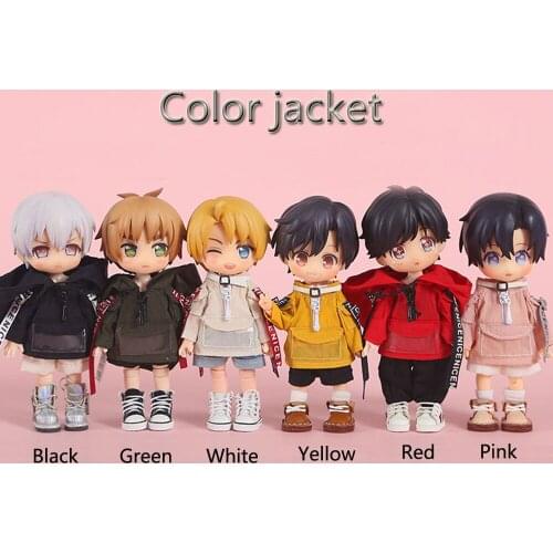 Obitsu11 clothes Color jacket PICCODO、1/12 BJD GSC Hooded jacket Cool tide doll clothes 6 colors