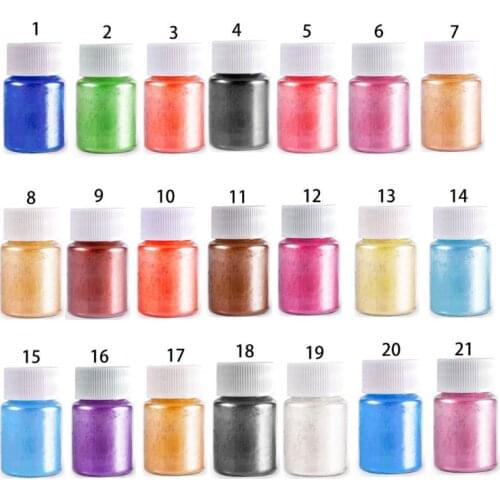 21 Colors Aurora Resin Mica Pearlescent Pigments Colorants Resin Jewelry Making